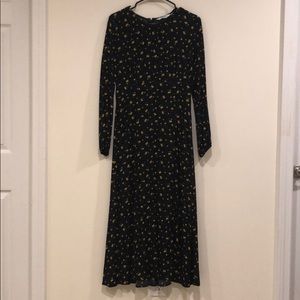 Floral Midi Dress with Slit